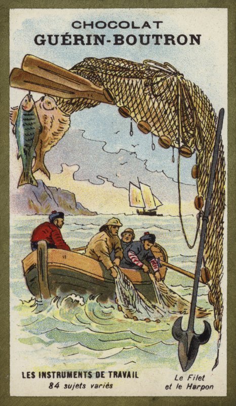 Red de pesca y arpón de French School