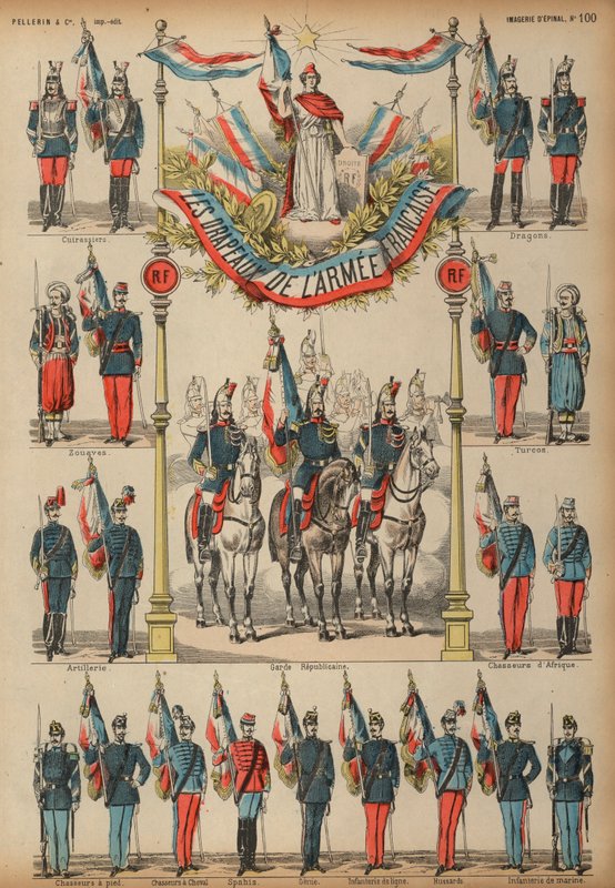 Banderas del ejército francés de French School