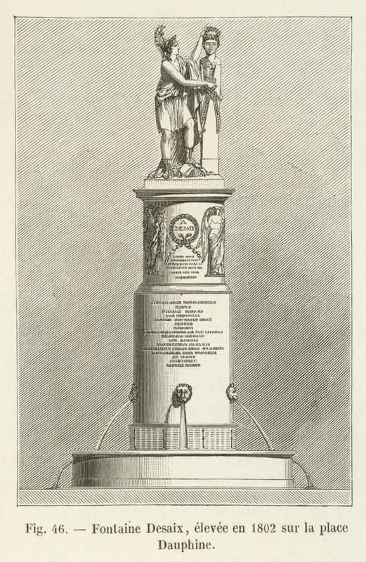 Fuente Desaix, erigida en 1802 en la plaza Dauphine de French School