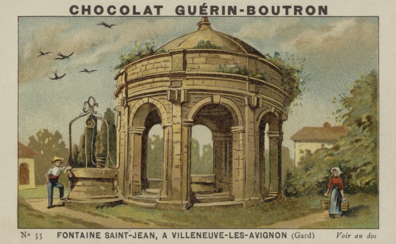 Fuente Saint-Jean, en Villeneuve-les-Avignon, Gard de French School