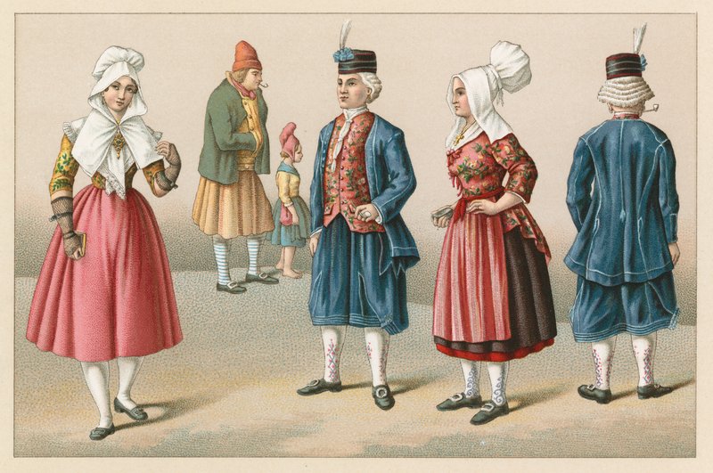 Francia, Traje del siglo XIX de French School