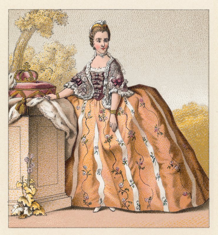 Traje del siglo XVIII de Francia de French School