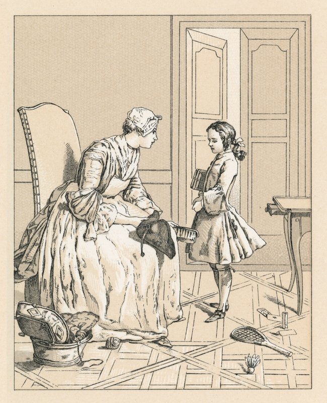 Traje del siglo XVIII de Francia de French School