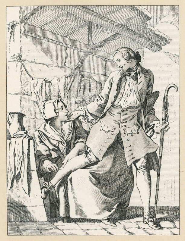 Traje del siglo XVIII de Francia de French School