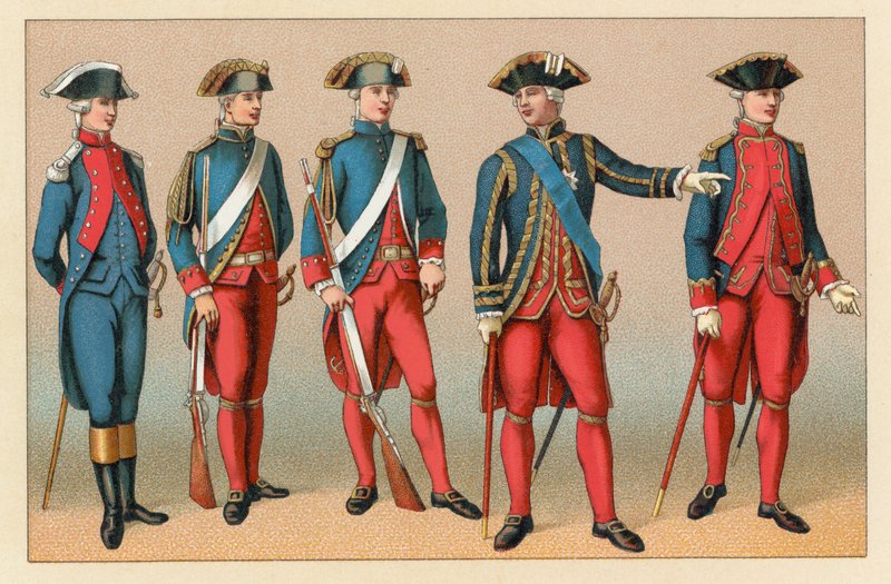 Traje del siglo XVIII en Francia de French School