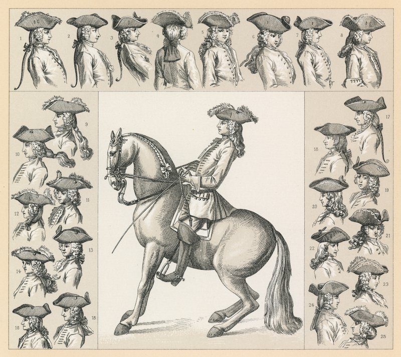 Traje del siglo XVIII en Francia de French School