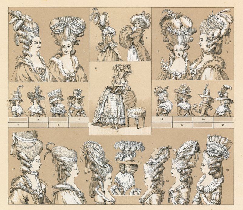 Traje del siglo XVIII en Francia de French School