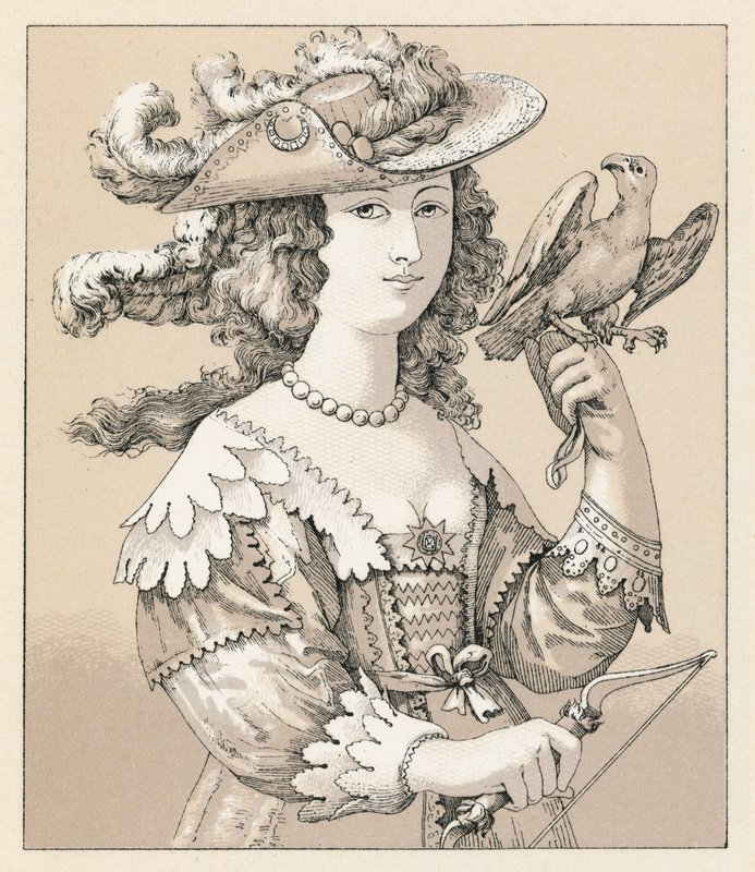Traje del siglo XVII de Francia de French School