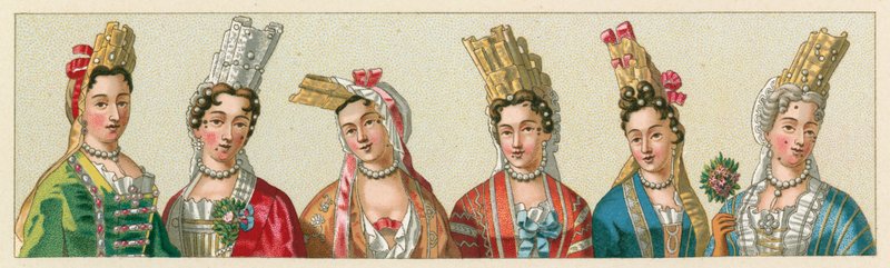 Traje del siglo XVII de Francia de French School