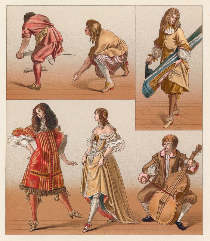 Traje del siglo XVII de Francia de French School