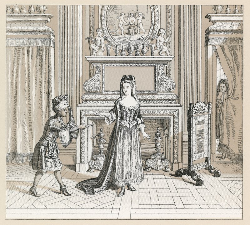 Traje del siglo XVII en Francia de French School