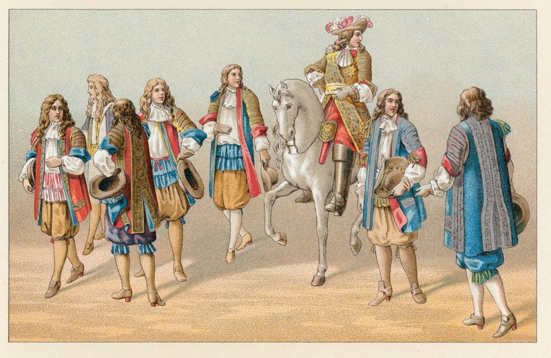 Traje francés del siglo XVII de French School
