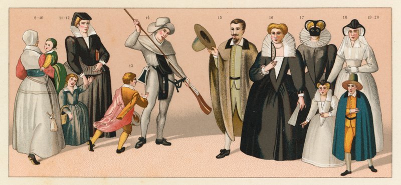 Traje del siglo XVI de Francia de French School