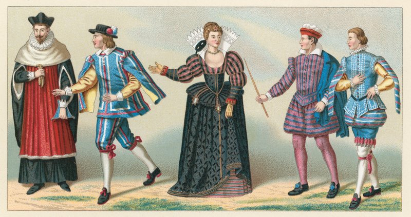 Traje del siglo XVI de Francia de French School
