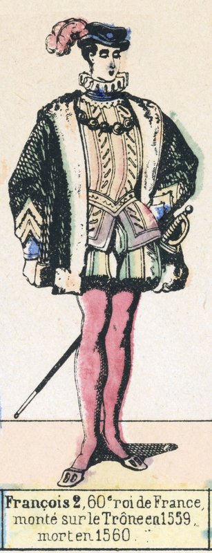 Francisco II, 60º rey de Francia, sube al trono en 1559, muere en 1560 de French School