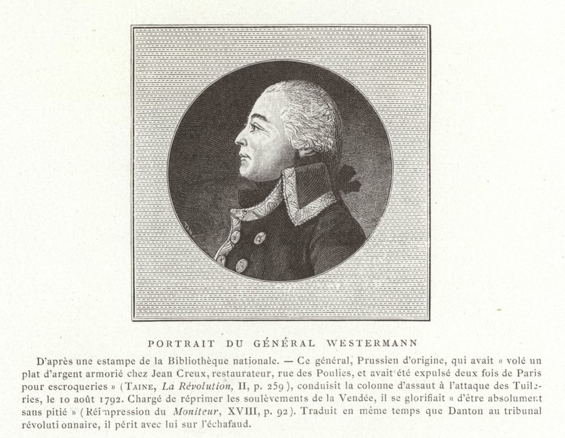 François Joseph Westermann, político y general francés de las Guerras Revolucionarias Francesas de French School