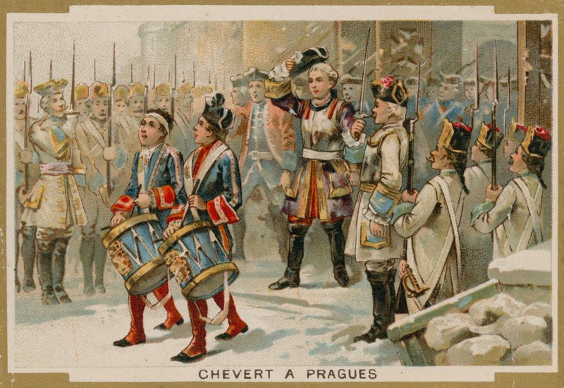 François de Chevert, general francés, en el Sitio de Praga, 1741 de French School