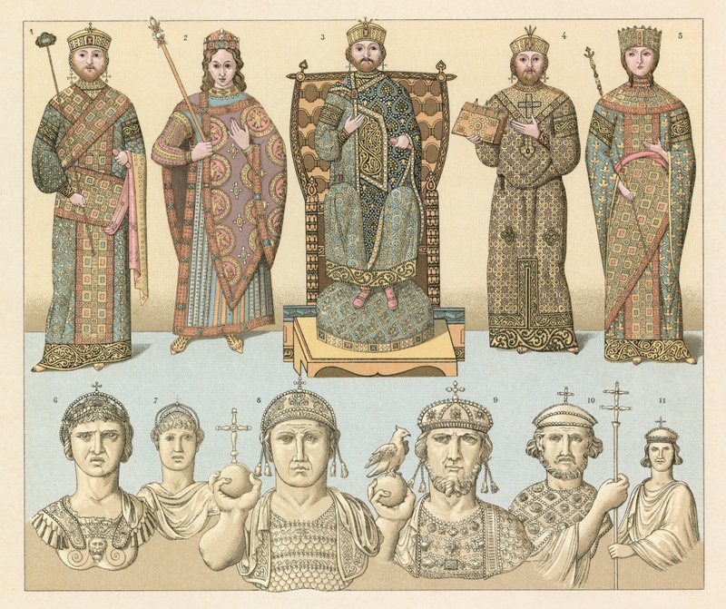 Traje bizantino franco de French School