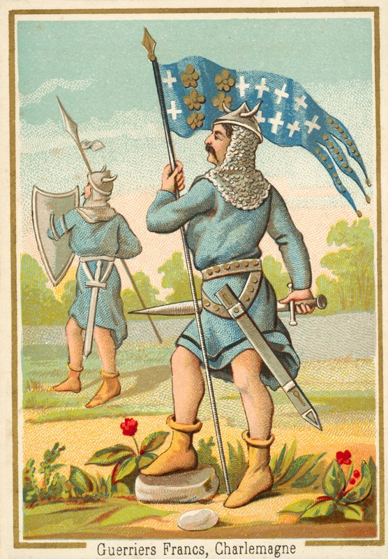 Guerreros francos de la época de Carlomagno de French School