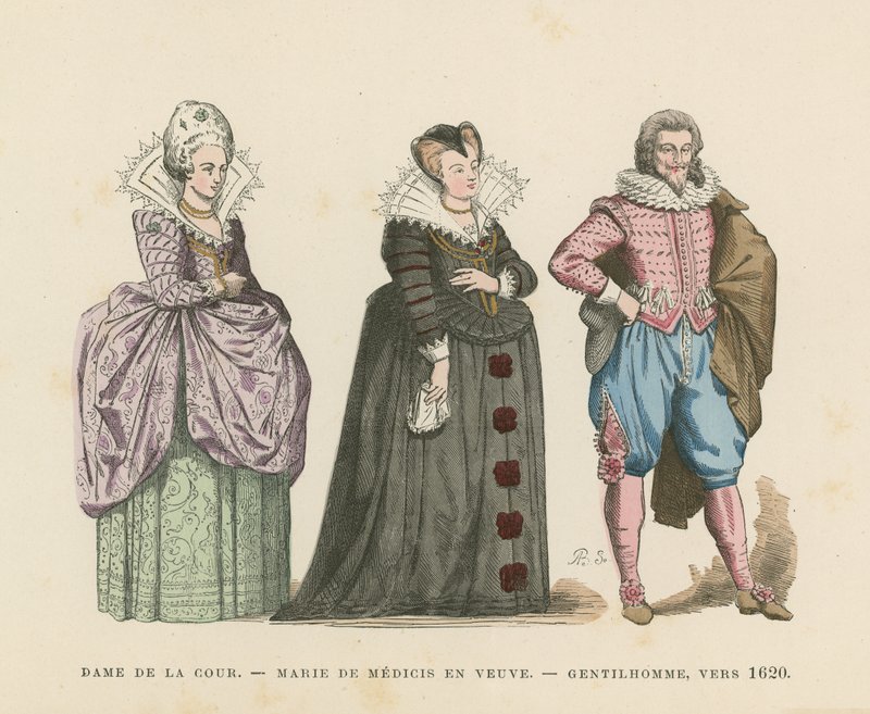 Traje francés, principios del siglo XVII de French School