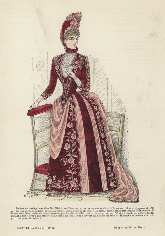 Placa de moda francesa, 1885-86 de French School