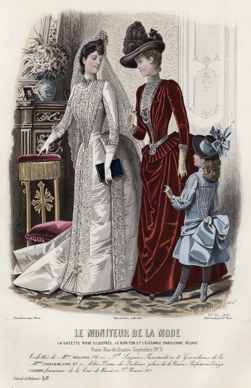 Placa de moda francesa, finales del siglo XIX de French School