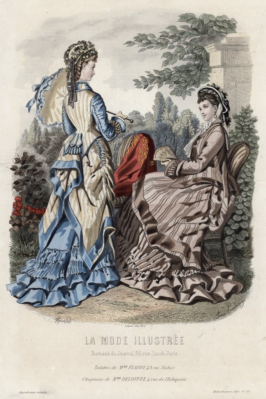 Placa de moda francesa, finales del siglo XIX de French School