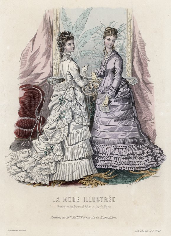 Placa de moda francesa, finales del siglo XIX de French School