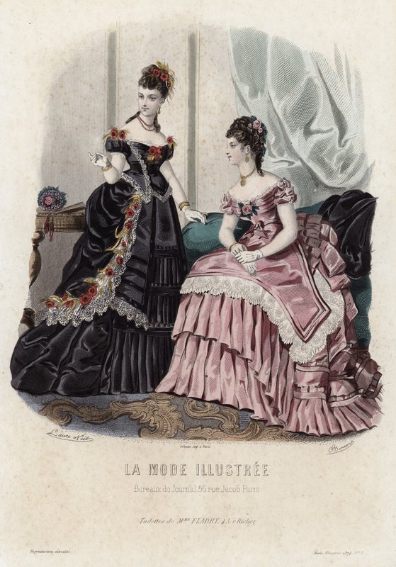 Placa de moda francesa, finales del siglo XIX de French School