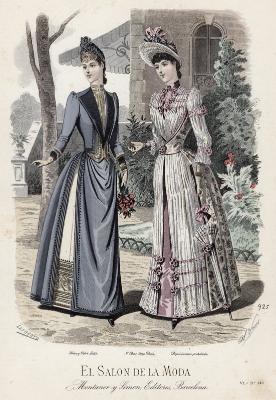 Placa de moda francesa, finales del siglo XIX de French School