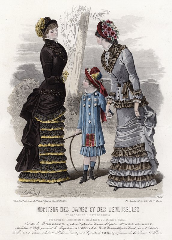 Placa de moda francesa, finales del siglo XIX de French School