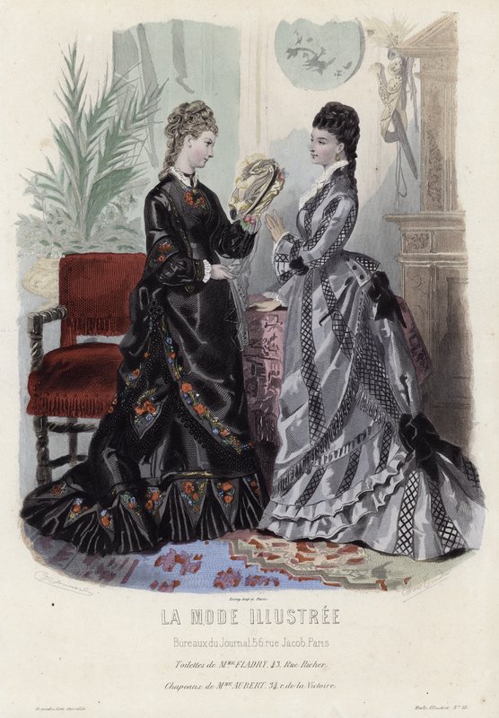 Placa de moda francesa, finales del siglo XIX de French School