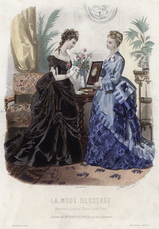 Placa de moda francesa, finales del siglo XIX de French School