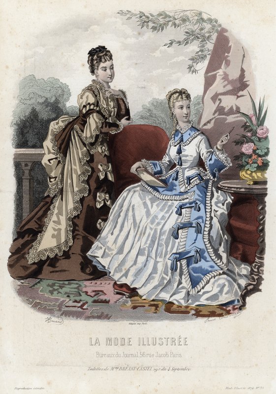 Placa de moda francesa, finales del siglo XIX de French School