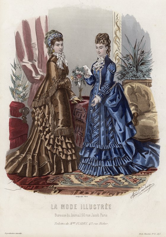 Placa de moda francesa, finales del siglo XIX de French School