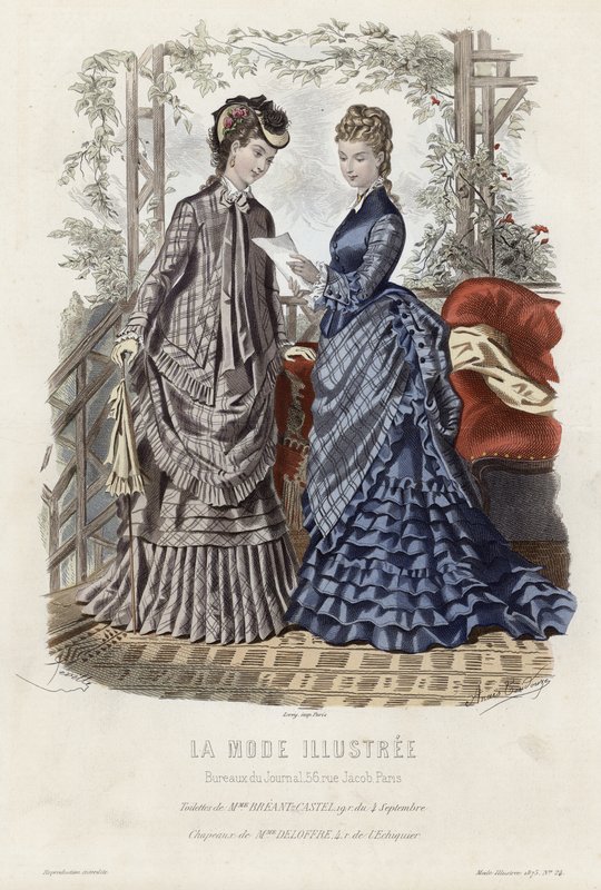 Placa de moda francesa, finales del siglo XIX de French School