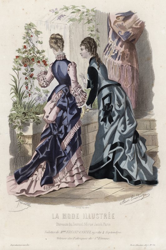 Placa de moda francesa, finales del siglo XIX de French School
