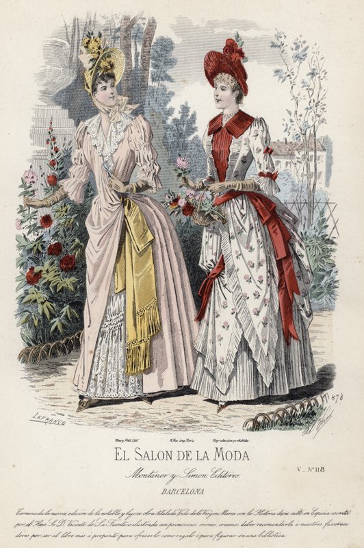 Placa de moda francesa, finales del siglo XIX de French School