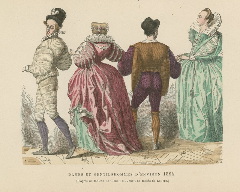 Damas y caballeros franceses de c1584 de French School