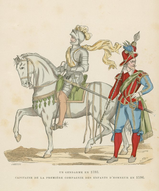 Traje militar francés, finales del siglo XVI de French School
