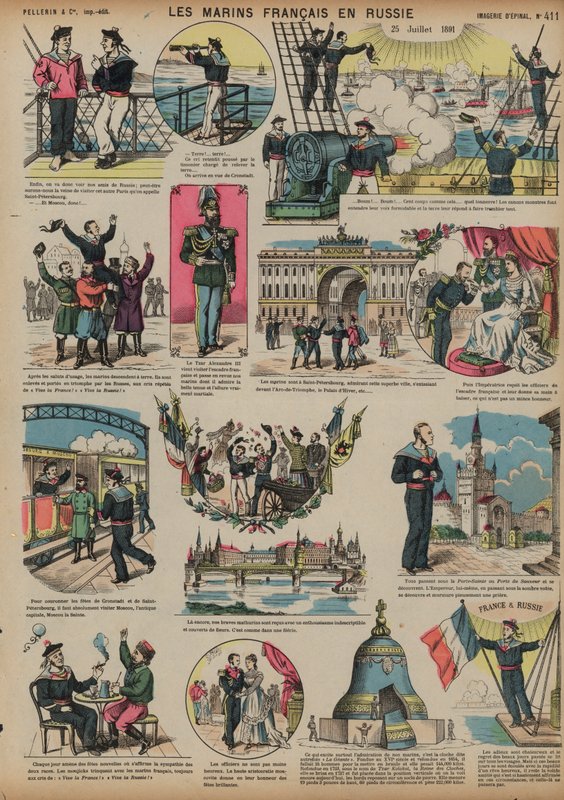 Marineros franceses visitando Rusia, 25 de julio de 1891 de French School