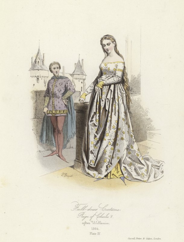 Traje de gala del reinado de Carlos V de Francia de French School