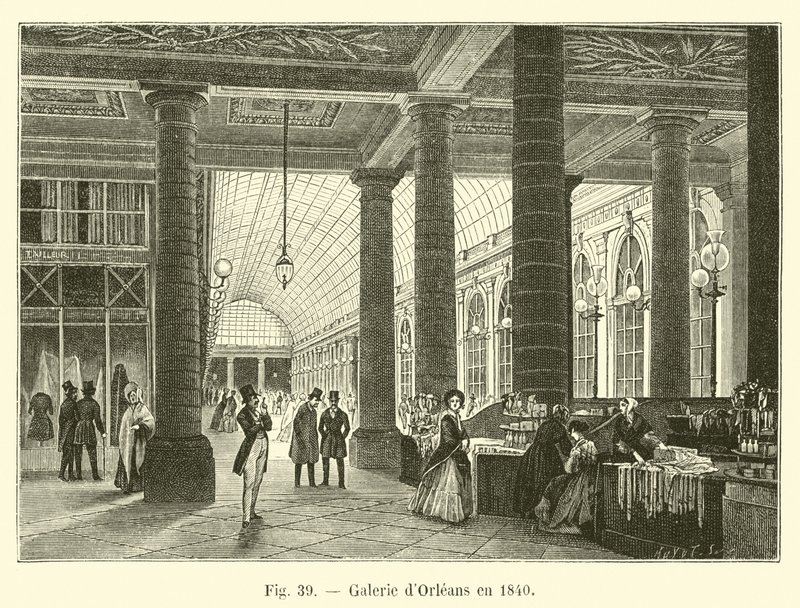 Galería de Orleans en 1840 de French School