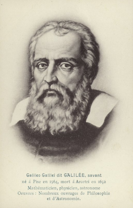 Galileo Galilei (1564-1642), físico, matemático y astrónomo italiano (lito) de French School