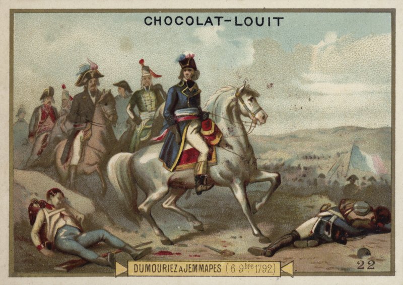 General Dumouriez en la Batalla de Jemappes, 6 de noviembre de 1792 de French School