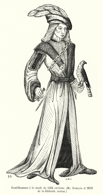 Gentilhombre a la moda de 1488 aproximadamente de French School