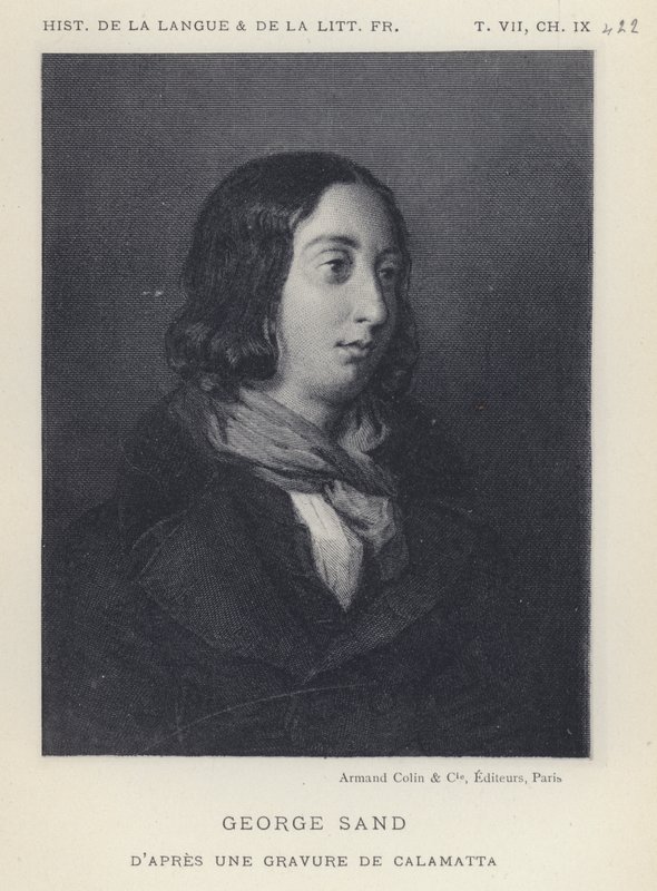 George Sand (litografía) de French School