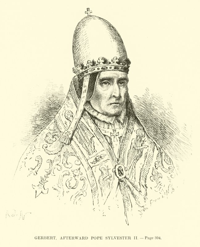 Gerberto, después Papa Silvestre II de French School