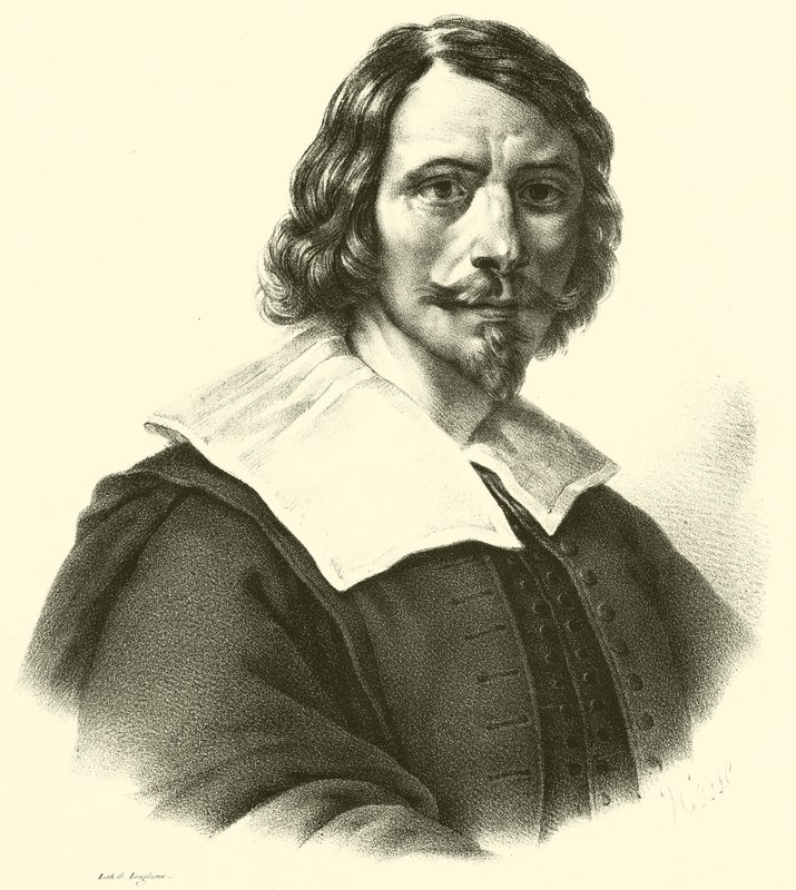 Giovanni Francesco Barbieri, conocido como Guercino, o il Guercino, retrato de French School