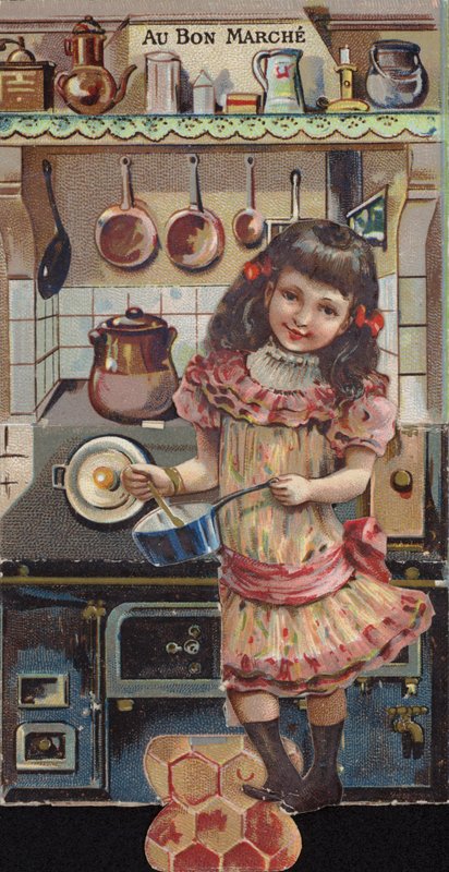 Niña cocinando en la cocina de French School